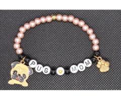 Pug Mom Bracelet – Champagne Pearl